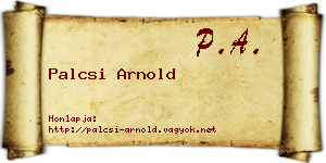 Palcsi Arnold névjegykártya