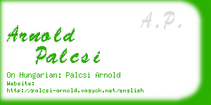 arnold palcsi business card
